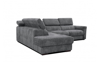 Ecksofa links mit verstellbaren Kopfstützen 5-Sitzer CALVERA