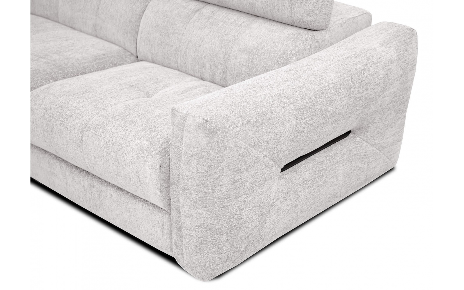 Ecksofa links mit verstellbaren Kopfstützen 5-Sitzer CALVERA