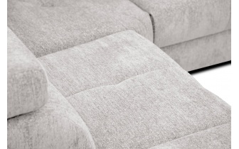 Ecksofa links mit verstellbaren Kopfstützen 5-Sitzer CALVERA