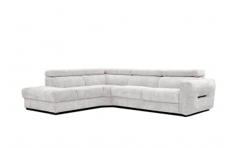 Ecksofa links mit verstellbaren Kopfstützen 5-Sitzer CALVERA