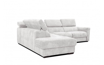 Ecksofa links mit verstellbaren Kopfstützen 5-Sitzer CALVERA