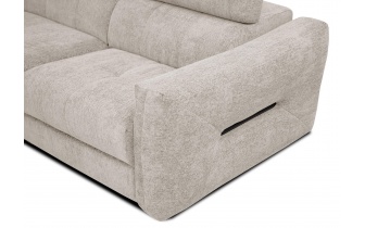 Ecksofa links mit verstellbaren Kopfstützen 5-Sitzer CALVERA