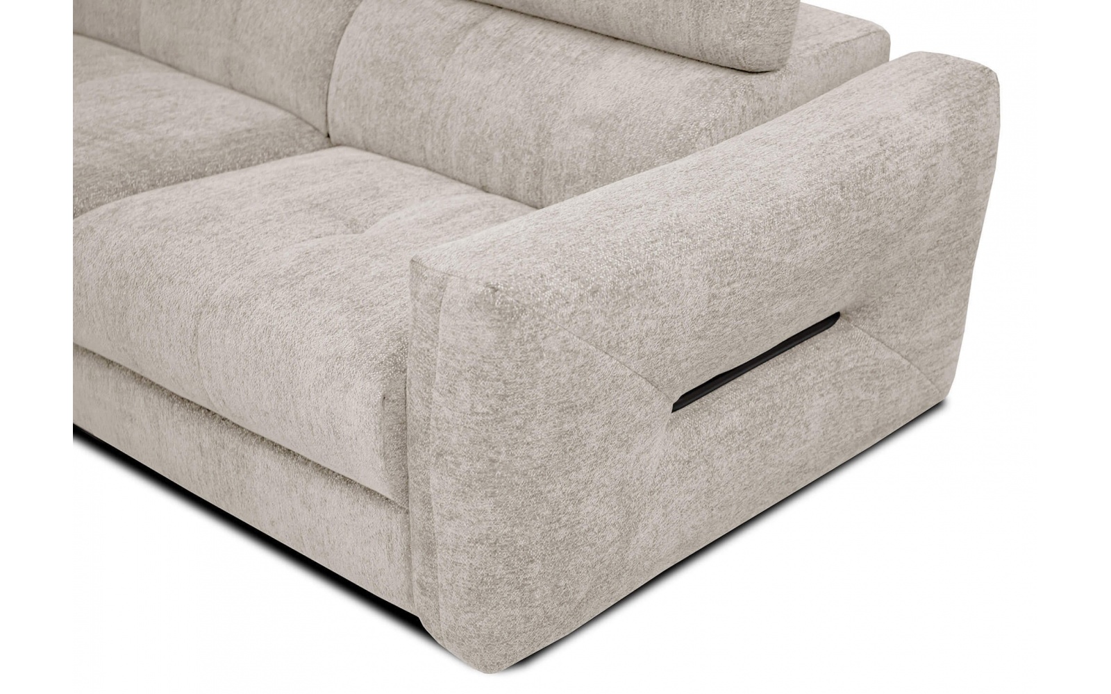 Ecksofa links mit verstellbaren Kopfstützen 5-Sitzer CALVERA