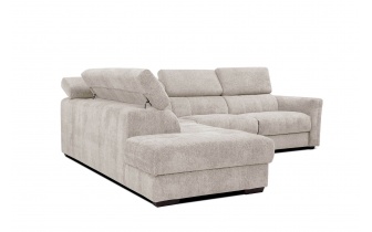 Ecksofa links mit verstellbaren Kopfstützen 5-Sitzer CALVERA
