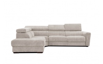Ecksofa links mit verstellbaren Kopfstützen 5-Sitzer CALVERA