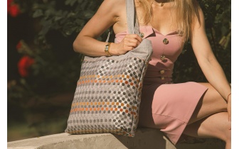 Punktmuster Stofftragetasche LEA