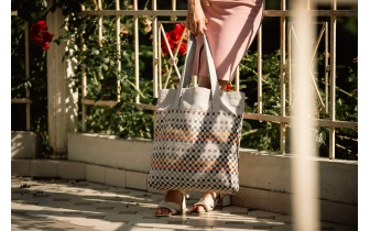 Punktmuster Stofftragetasche LEA