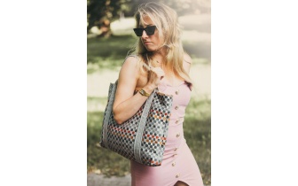 Punktmuster Stofftragetasche OCEANE