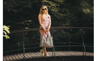 Punktmuster Stofftragetasche OCEANE