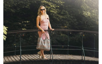 Punktmuster Stofftragetasche OCEANE