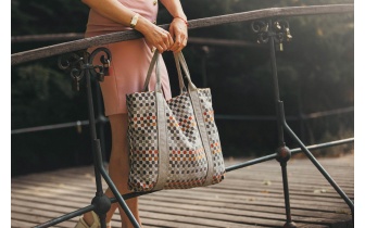 Punktmuster Stofftragetasche OCEANE