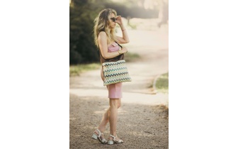 Zickzack Stofftragetasche ELSA