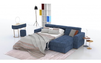 BRAGA - Überwurf 220x240 cm mit vier Dekokissen