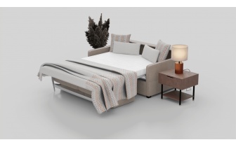 BRAGA - Überwurf 220x240 cm mit vier Dekokissen