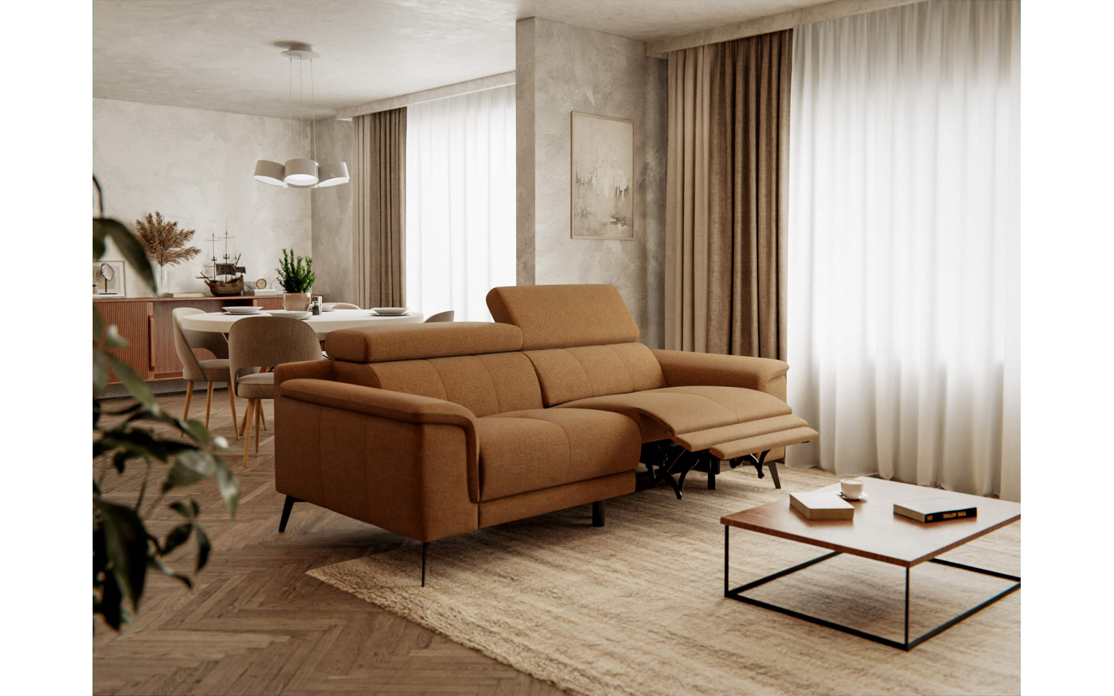 3-Sitzer Sofa mit Relaxfunktion auf der rechten Seite FIERO