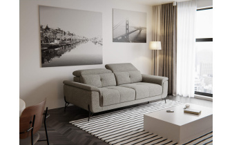 Sofa XXL 3-Sitzer mit verstellbaren Kopfstützen AVENA