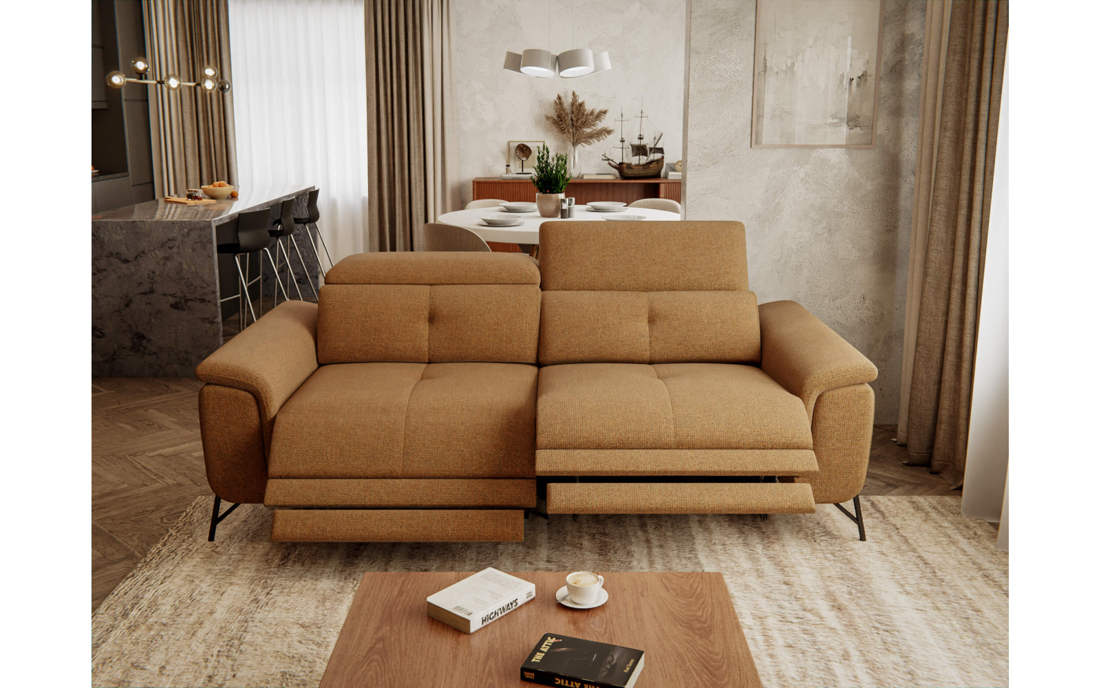 3-Sitzer Relaxsofa mit zwei Relaxfunktionen AVENA