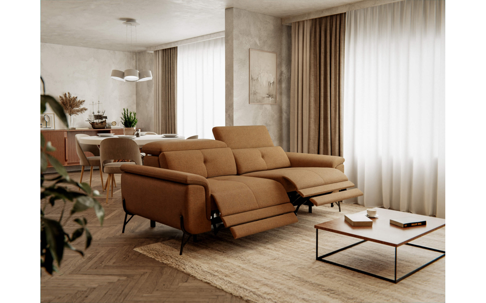 3-Sitzer Relaxsofa mit zwei Relaxfunktionen AVENA