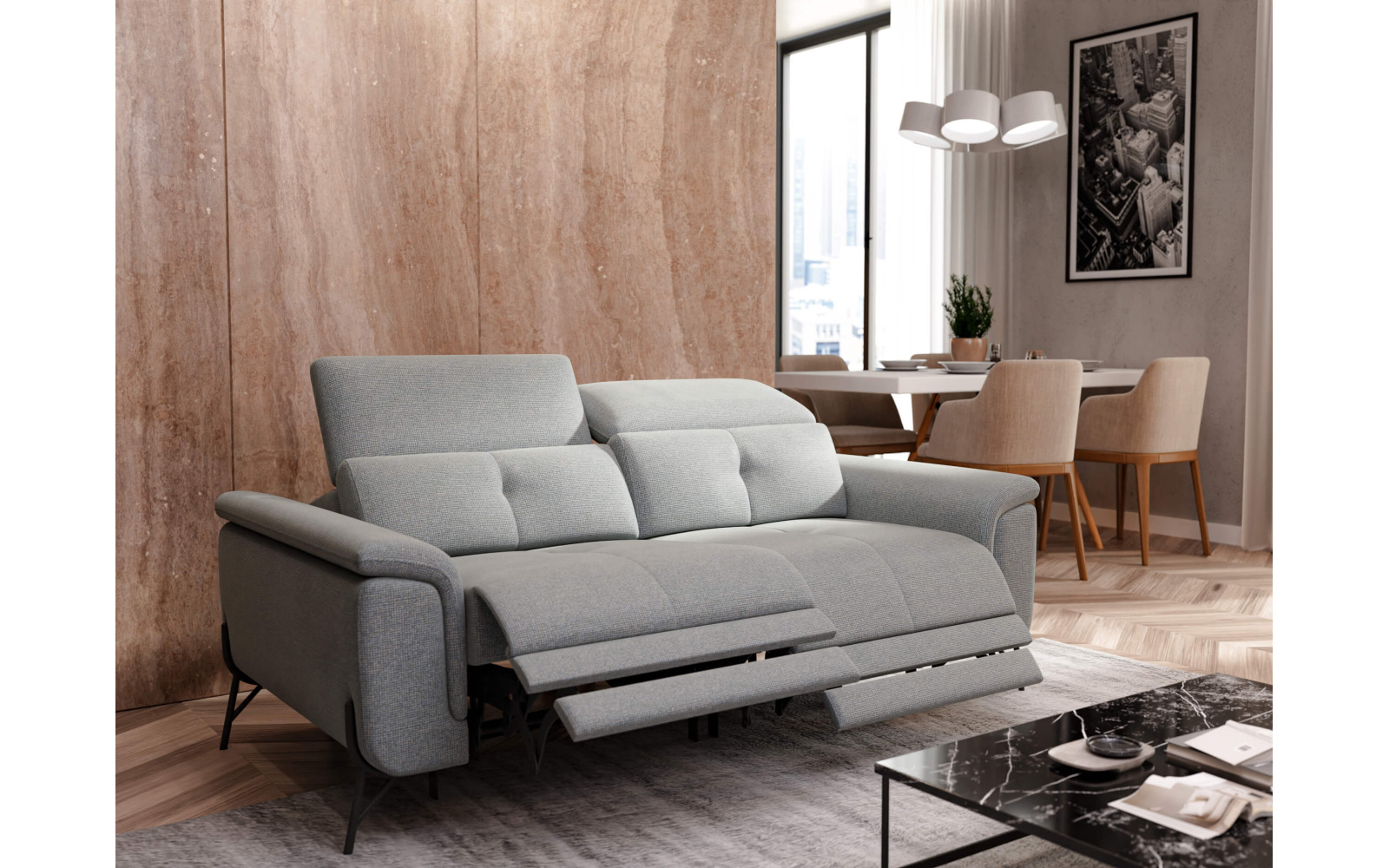 3-Sitzer Relaxsofa mit zwei Relaxfunktionen AVENA