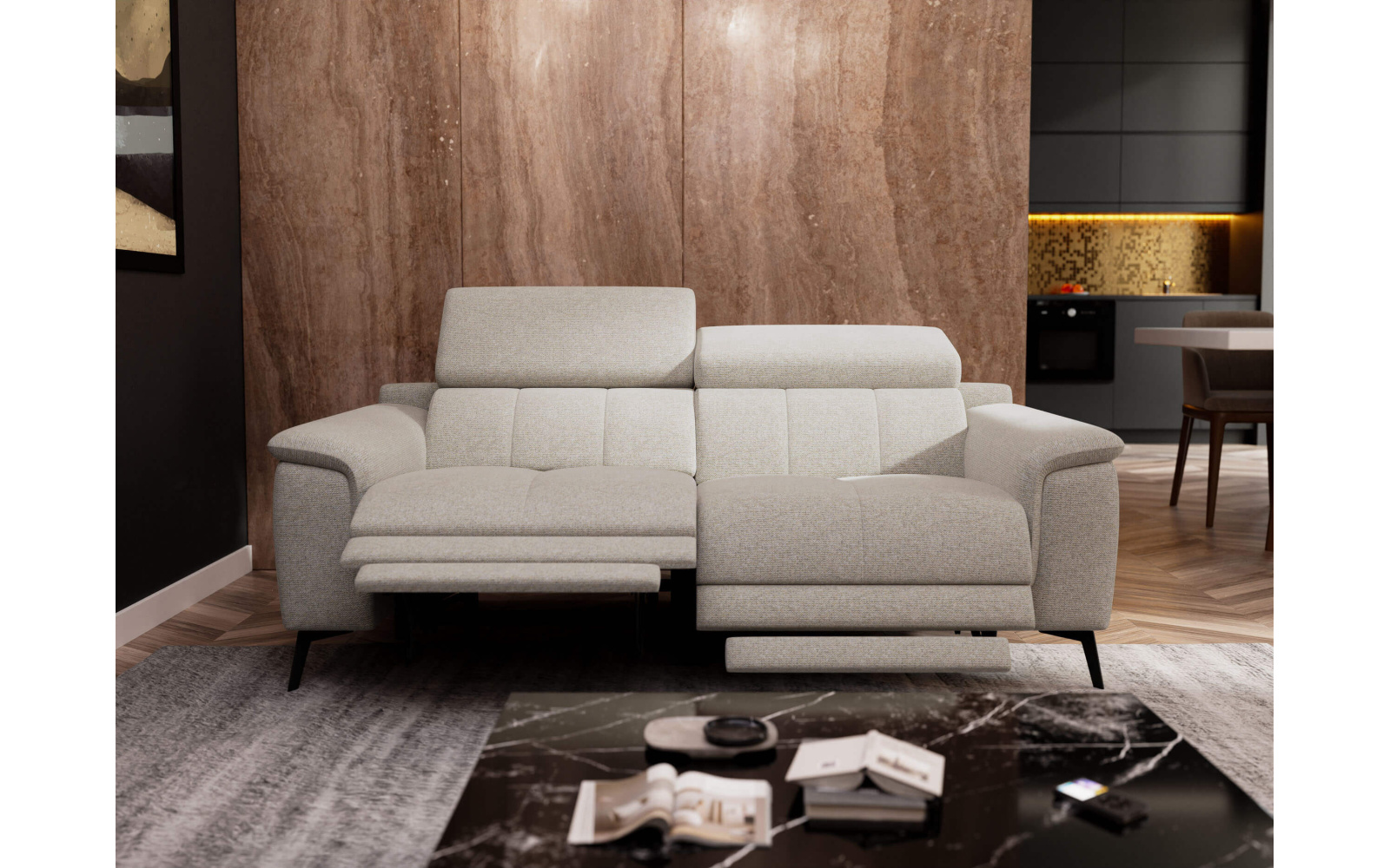 3-Sitzer Relaxsofa mit zwei Relaxfunktionen FIERO