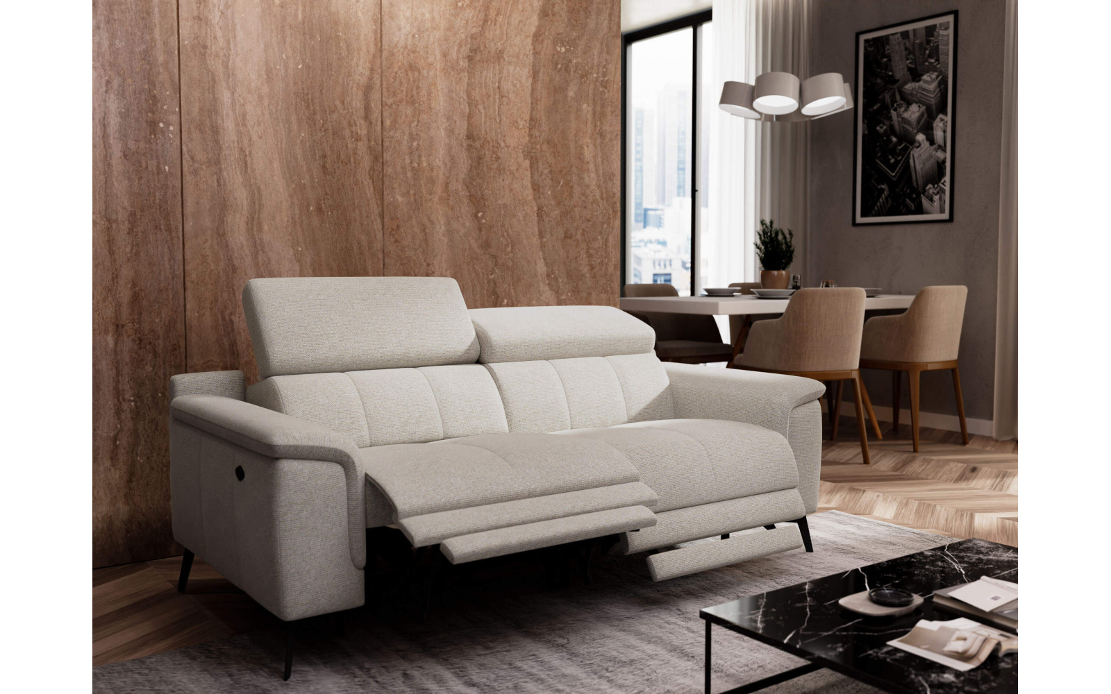 3-Sitzer Relaxsofa mit zwei Relaxfunktionen FIERO