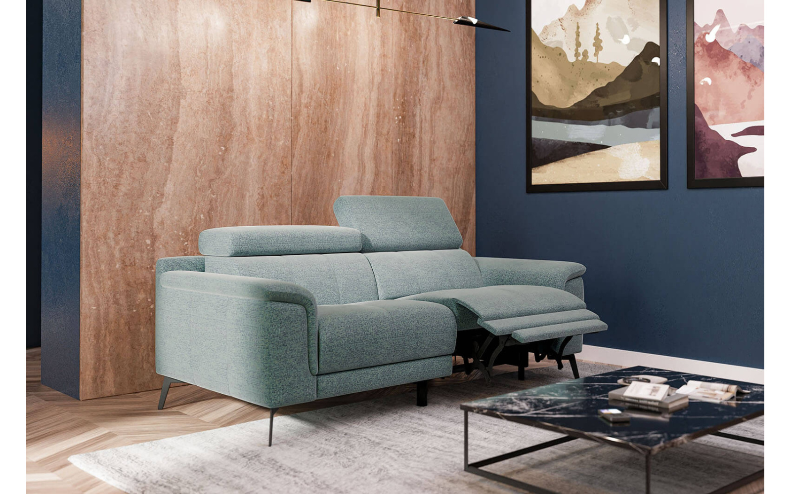 3-Sitzer Sofa mit Relaxfunktion auf der rechten Seite FIERO