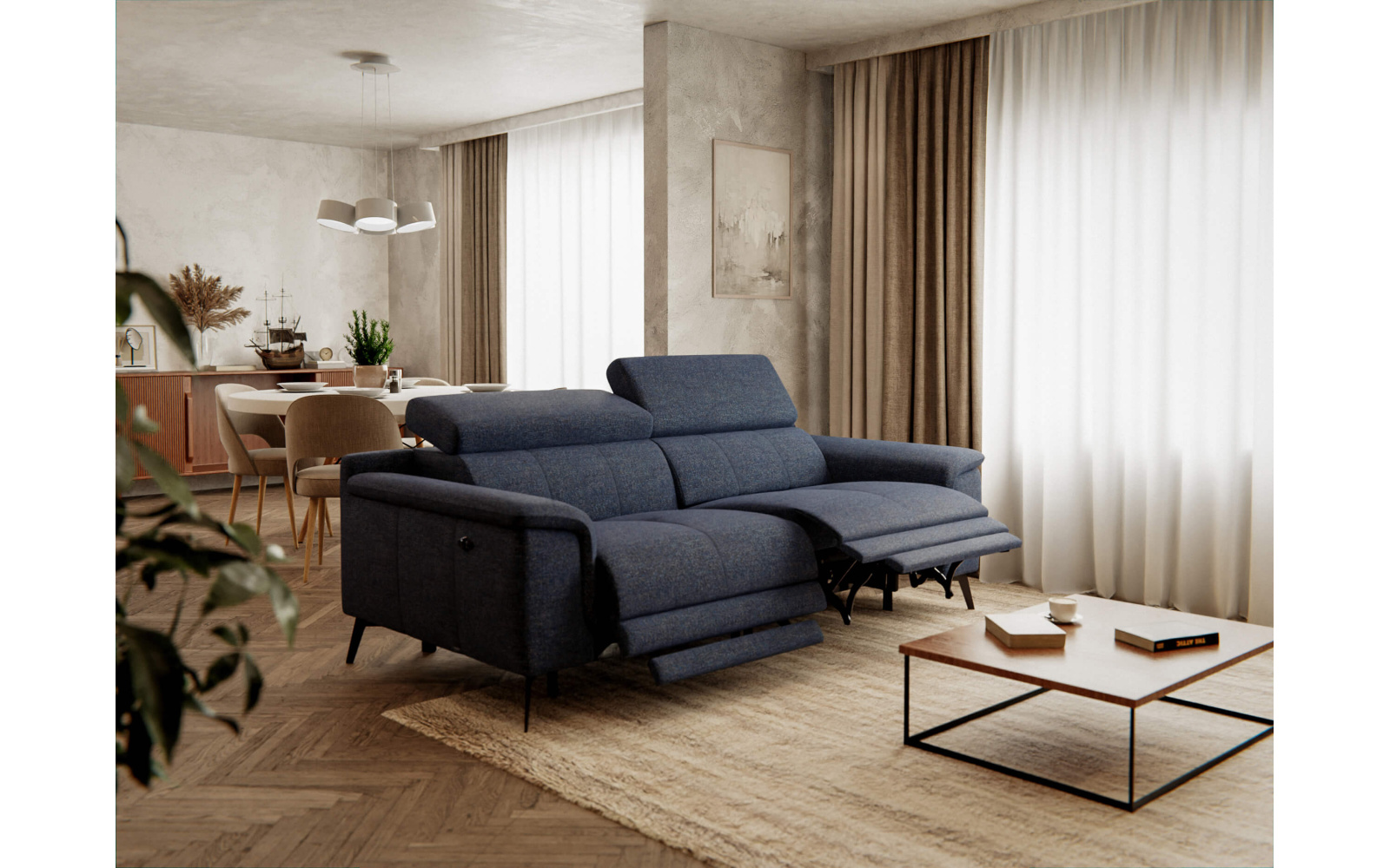 3-Sitzer Relaxsofa mit zwei Relaxfunktionen FIERO