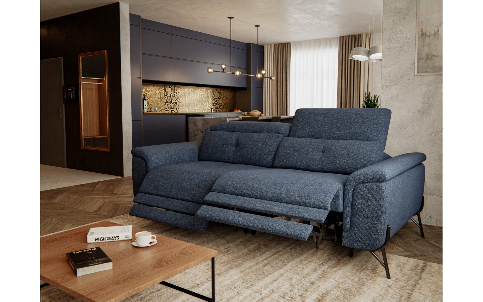 3-Sitzer Relaxsofa mit zwei Relaxfunktionen AVENA