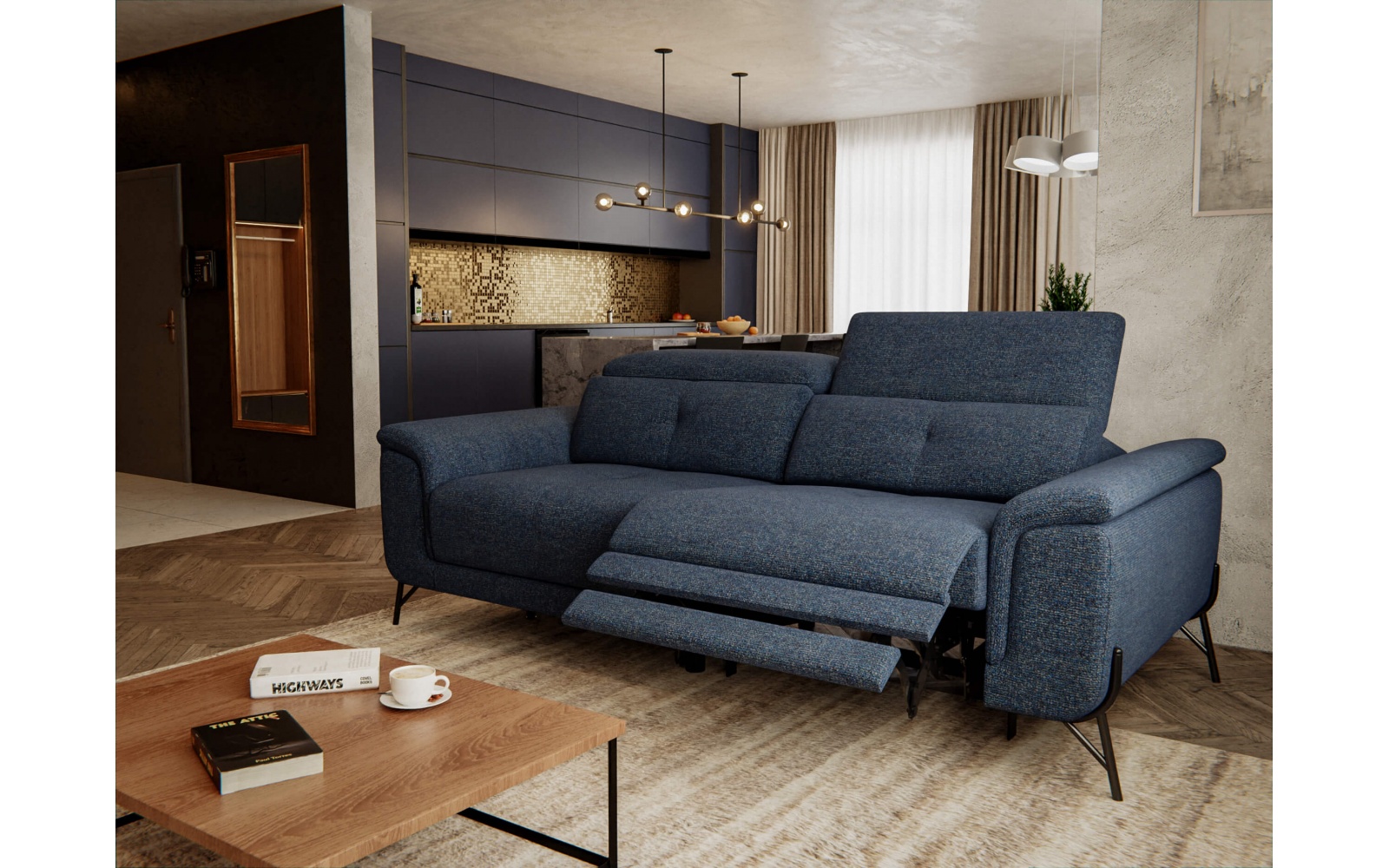 3-Sitzer Sofa mit Relaxfunktion auf der rechten Seite AVENA