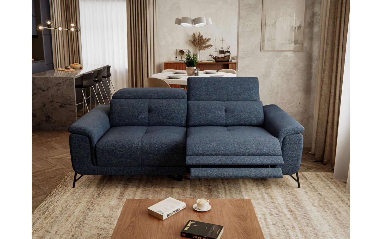 3-Sitzer Sofa mit Relaxfunktion auf der rechten Seite AVENA