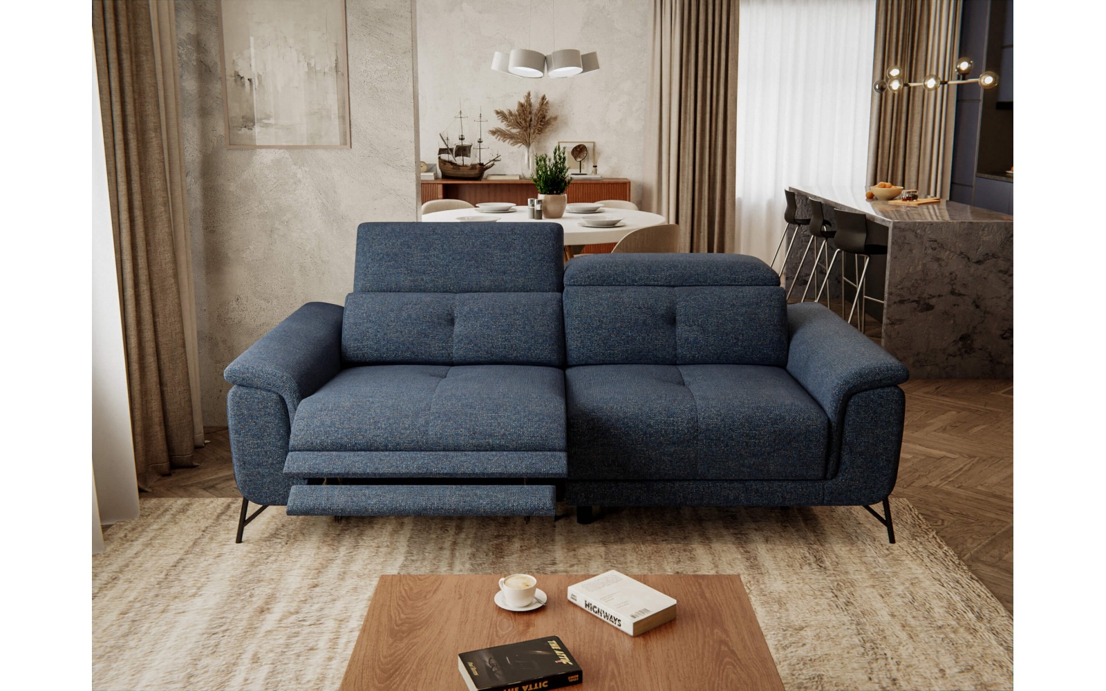 3-Sitzer Sofa mit Relaxfunktion auf der linken Seite AVENA