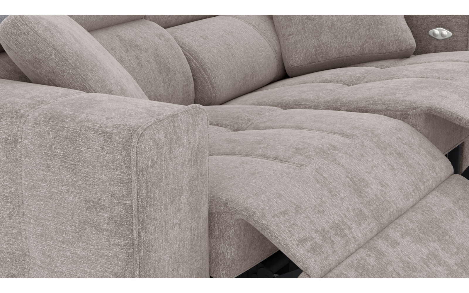 3-Sitzer Relaxsofa mit zwei elektrischen Relaxfunktionen QUARTZ