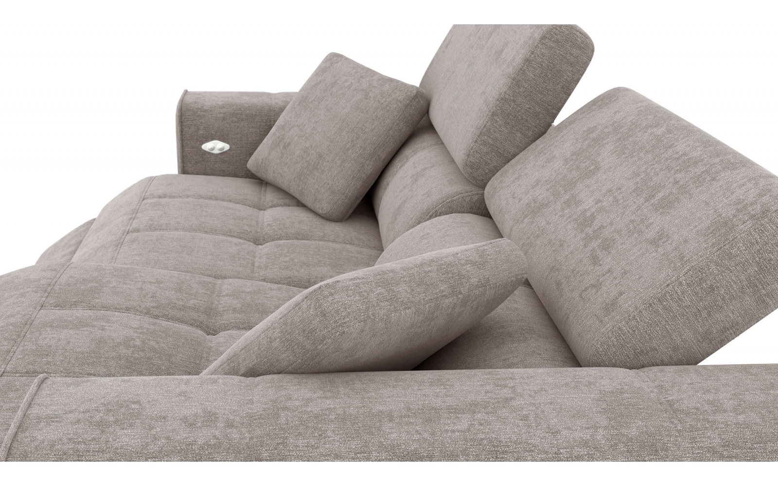 3-Sitzer Relaxsofa mit zwei elektrischen Relaxfunktionen QUARTZ