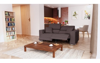 3-Sitzer Relaxsofa mit zwei elektrischen Relaxfunktionen QUARTZ