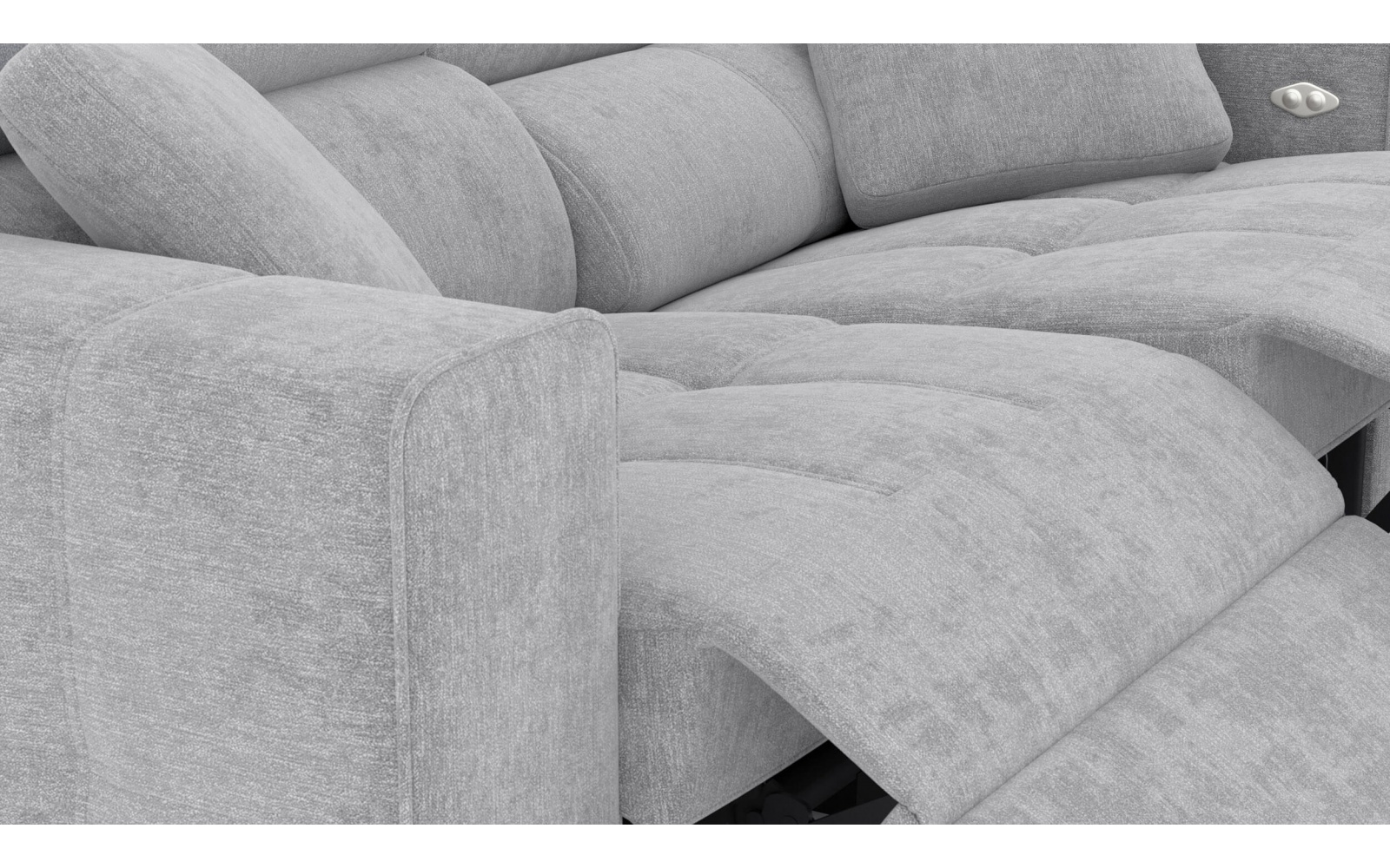 3-Sitzer Relaxsofa mit zwei elektrischen Relaxfunktionen QUARTZ