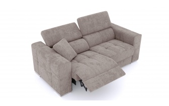 3-Sitzer Relaxsofa mit elektrischen Relaxfunktion auf der linken Seite QUARTZ