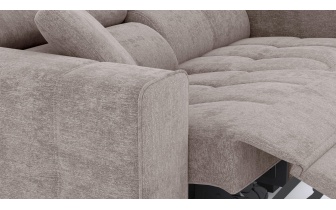 3-Sitzer Relaxsofa mit elektrischen Relaxfunktion auf der linken Seite QUARTZ