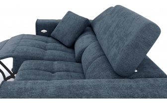 3-Sitzer Relaxsofa mit elektrischen Relaxfunktion auf der linken Seite QUARTZ