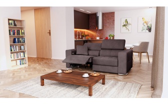 3-Sitzer Relaxsofa mit elektrischen Relaxfunktion auf der linken Seite QUARTZ