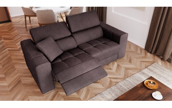 3-Sitzer Relaxsofa mit elektrischen Relaxfunktion auf der linken Seite QUARTZ