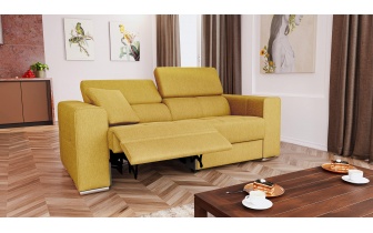 3-Sitzer Relaxsofa mit elektrischen Relaxfunktion auf der linken Seite QUARTZ