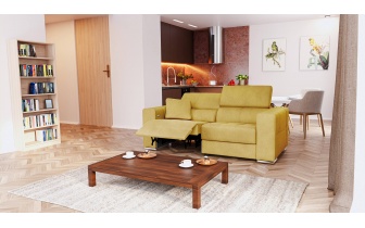 3-Sitzer Relaxsofa mit elektrischen Relaxfunktion auf der linken Seite QUARTZ