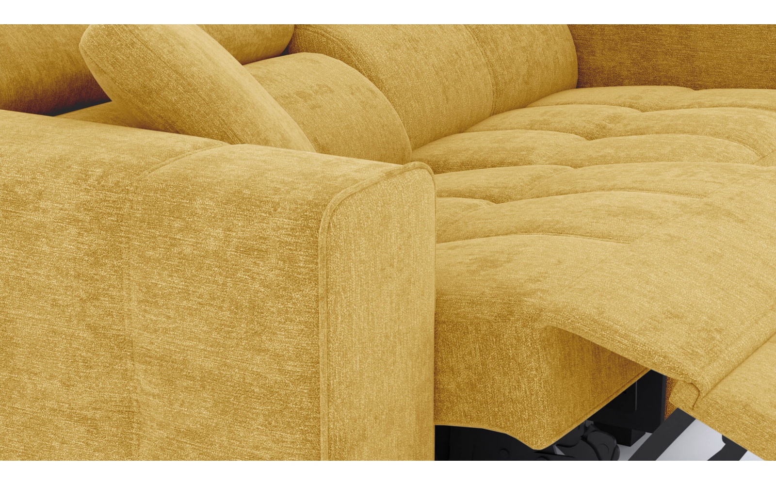 3-Sitzer Relaxsofa mit elektrischen Relaxfunktion auf der linken Seite QUARTZ