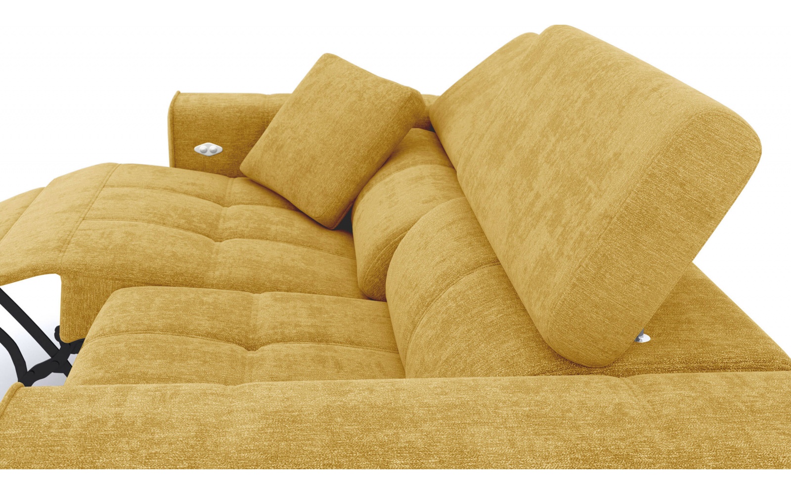 3-Sitzer Relaxsofa mit elektrischen Relaxfunktion auf der linken Seite QUARTZ