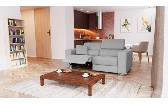 3-Sitzer Relaxsofa mit elektrischen Relaxfunktion auf der linken Seite QUARTZ