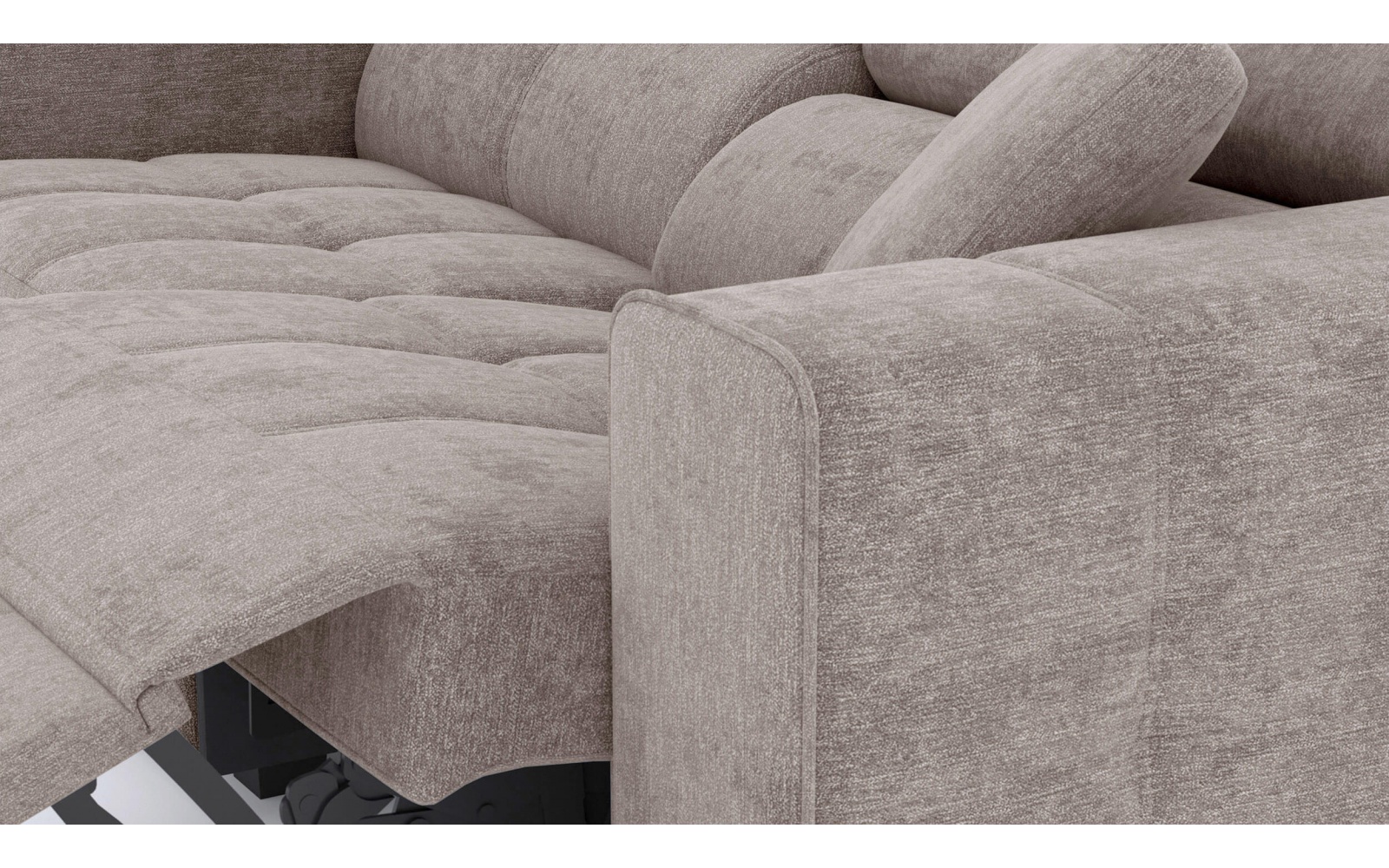 3-Sitzer Relaxsofa mit elektrischen Relaxfunktion auf der rechten Seite QUARTZ