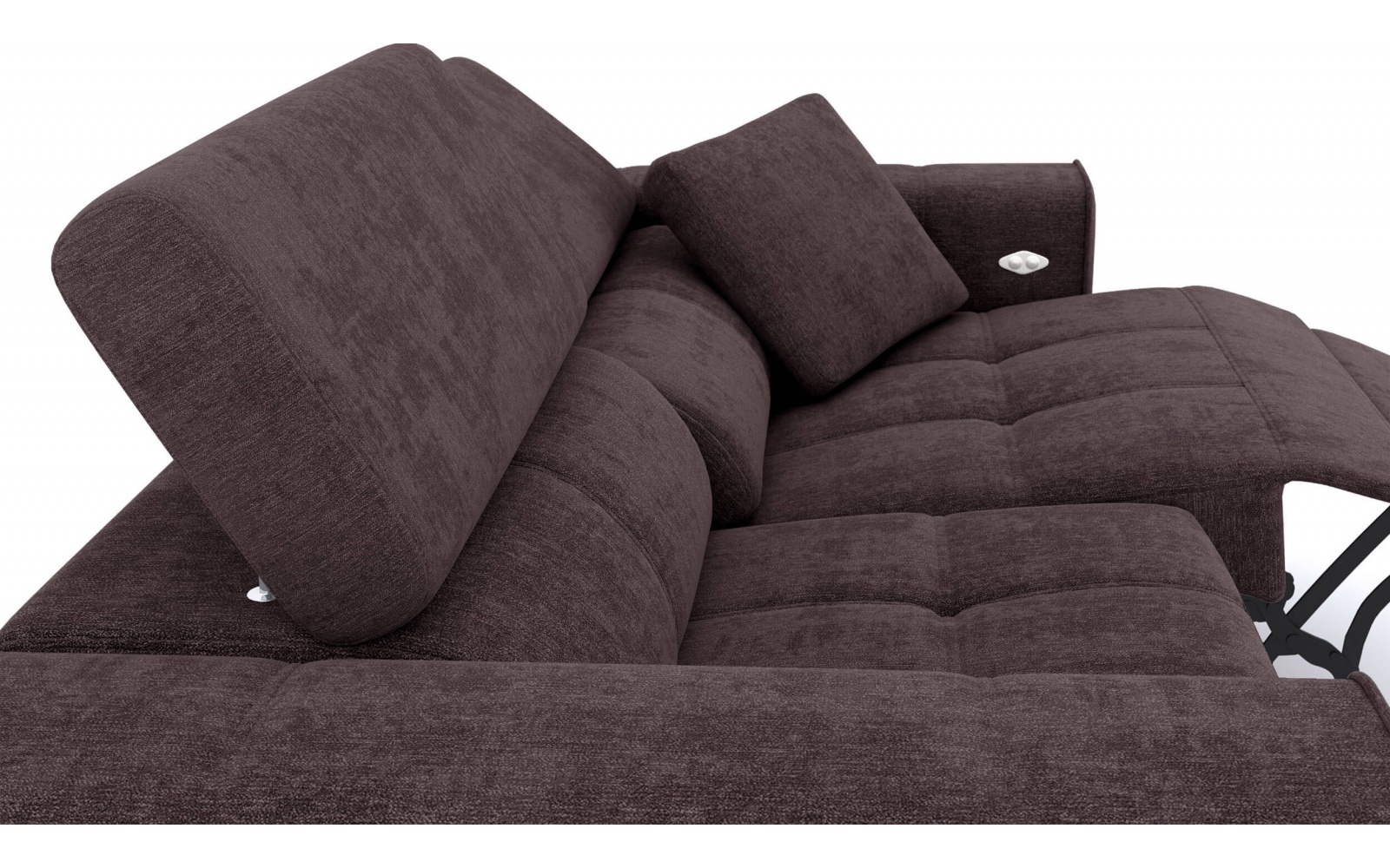 3-Sitzer Relaxsofa mit elektrischen Relaxfunktion auf der rechten Seite QUARTZ