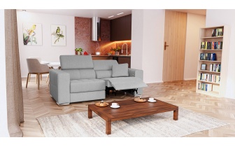 3-Sitzer Relaxsofa mit elektrischen Relaxfunktion auf der rechten Seite QUARTZ