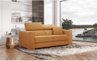 3-Sitzer-Sofa mit manuell verstellbaren Kopfstützen QUARTZ