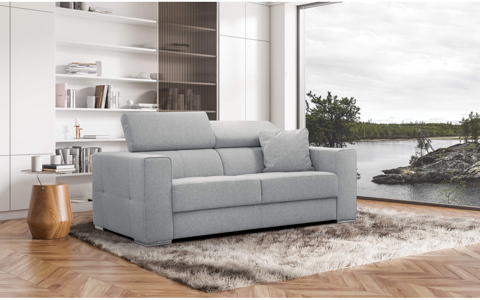 3-Sitzer-Sofa mit manuell verstellbaren Kopfstützen QUARTZ